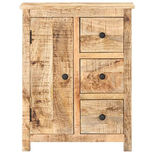 vidaXL Legno Massello di Mango Grezzo Credenza Madia Mobile Basso Armadio Armadietto Mobili Arredo Arredamento Cassapanca Portaoggetti 59x35x75 cm