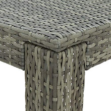 FAMIROSA Tavolo da Bar da Giardino Grigio 60,5x60,5x110,5 cm Polyrattan