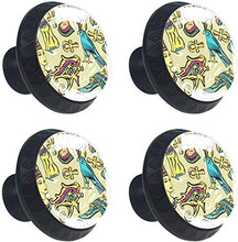Coda a sirena glitterata Pomelli per Porta Set di 4 Pomelli per Mobili Manopole per Cassetti Cucina Armadio Vetro