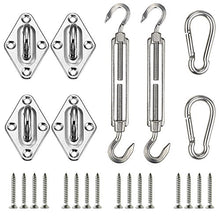 Kit di Fissaggio e Installazione, TedGem Kit di Fissaggio Vela, Kit di Fissaggio per Vela da Sole, Kit di Fissaggio per Vela da Giardino per Triangolo, Rettangolo, Tenda Parasole di Fissaggio