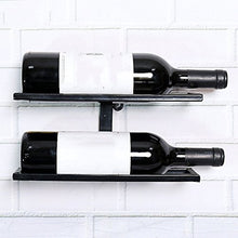 Espositore da Parete sospeso, espositore da 2/3/4/5/6/7/8/9 portabottiglie in Ferro battuto (Size : 2 Bottle)