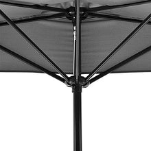 casa.pro] Ombrellone a semicerchio (Ø300cm) (Grigio) Ombrellone con manovella/Ombrellone da Mercato/Ombrellone da Giardino/Semicerchio