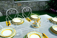 Gruppo Maruccia Set Pranzo per Esterni in Ferro Antiruggine Avorio Shabby Chic Tavolo 6 Posti per Esterni con Sedie