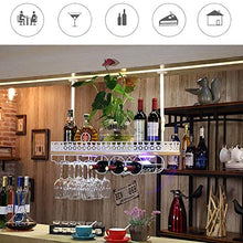MoDi Wine Rack soffitto Wine Rack Altezza Regolabile fissato al Muro attaccatura del Supporto di Bottiglia del Vino Wine Rack Calice di Vetro Vintage Illuminato mensola di Esposizione