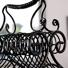 XHCP Portabottiglie per Vino, Portabottiglie in Ferro battuto, Espositore per Vino da Tavolo, Nero/Bianco, può Contenere 12 Bottiglie di Vino, Squisito, Bello, Semplice, Casual, Decor
