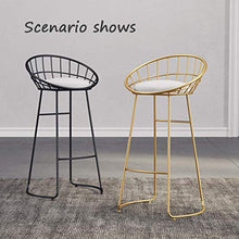 LWW Sgabelli, Cucina e Colazione Sgabello Dining Chair Contatore Bar Bar Sgabello Alto Trucco Sgabelli Contemporanea Nordic Imbottiti,Gold-2,70 cm