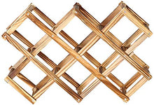 Supporto per portabottiglie in legno pieghevole, organizer per conservare il vino, per esporre vini, bar, birra, cucina domestica (10 bottiglie)