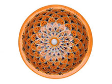 Doria - Lavandino messicano Arancio - Cerames | Lavabo da incasso 43 x 13 cm | Lavandino per bagno, toilette, WC, camera degli ospiti