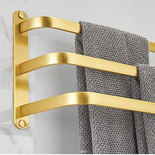 YTXWZ Porta Asciugamani Bagno Adesivo, Portasciugamani da Parete Realizzato in Alluminio, 3-Tiers Porta Salviette Cucina Oro, Impermeabile, anticorrosivo e Resistente alla ruggineGold 50cm/20in