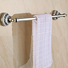Bagno punzonatura ciondolo stile europeo portasciugamani antico bagno asciugamano appeso portasciugamani singolo in porcellana blu e bianca ceramica 40 cm perforato