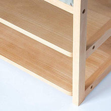 YANG Wooden Shoe Rack Change Scarpe Panca Imbottita poggiapiedi Ottomana Guardaroba Dressing Table Sgabello Carico Massimo 250kg 55 × 33 × 36 Centimetri