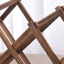 LHQ-HQ Vino Vino Vino Rack Rack Decorazione 10 Bottiglie di Vino Rack di Legno Bottiglia piegante di Free Standing Bar Legno Posizione