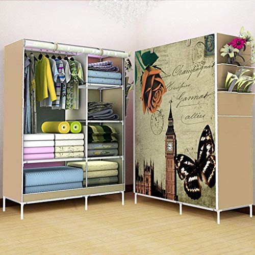 FGDSA Armadio in Tessuto Semplice Combinazione, Armadio dormitorio Portatile, Armadietto panoramico assemblato, Armadio, può riporre Vestiti, Scarpe, Oggetti inattivi (Colore: A)