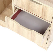 Cadadommetto Moderno Cassettiera Comodino Moderno Cassettiera da Camera da Letto A 3 Cassetti Mobili da Tavolo in Alto Lucido (Beige)
