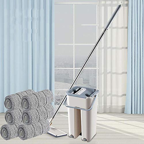 SSAYY Spray Mop Mocio E Secchio Magici Automatici A Pressione Piatta Evitare Il Lavaggio delle Mani Panno di Pulizia in Microfibra Cucina Pavimento in Legno Mop Lazy Fellow