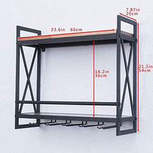 Porta Bicchiere Da Vino A Parete, Porta Calice, Porta Vino Retrò In Ferro Battuto, Porta Bicchiere A Gamba Lunga, Porta Vino Sospeso-Nero A_60 * 20 * 53 Cm