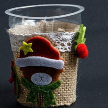 Cabilock 3 Pezzi di Bicchiere di Vino Copri Bicchiere di Vino Maniche Marker Babbo Natale Pupazzo di Neve Renna Bambola Decor per Matrimoni Natale Inverno Festa Eventi Festa Favori Stile