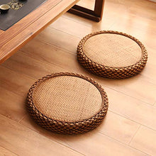 LTINN Cuscini Tatami in Rattan Naturale, Tessuti a Mano ecologici, Traspiranti e Non collassanti, Cuscini del Pavimento del Soggiorno del Balcone Rotondi e Quadrati ispessiti, alloggi in Famiglia