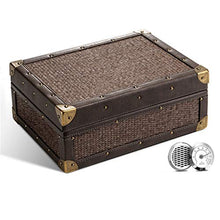 Scatola Di Sigari Humidor Con Umidificatore e Igrometro - Humidor In Pelle Marrone - Humidor 50