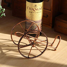 Stile europeo Metallo Rosso Wine Rack Bronzo Ferro Ruote Design Vino Titolare Casa Bar Decor Mensola Espositore Birra Whisky Vino Bottiglie di Vino