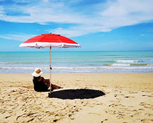 Joy Summer Ombrellone in Alluminio Spiaggia Mare con Camino Anti-Vento Ultra Leggero PANAREA - Rosso