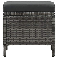 SKM Set Divani da Giardino 4 pz con Cuscini in Polyrattan Grigio (55.98kg)