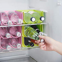 YAMMY 2 Scomparti Cucina Frigorifero Organizer Birra Vino Bottiglia portaoggetti portabottiglie portabottiglie Spazio Economico impilabile ((Tazza di Birra)
