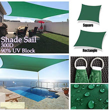 ZXD Verde Scuro Vela ombreggiante Impermeabile 300D Ombrellone Quadrato rettangolo Garden Terrace Canopy Parasole da Nuoto (Color : Dark Green, Size : 4x4m)
