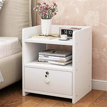 ZZFF 33cm Comodino con 2 cassetti Organizzatore Armadio da Custodia da Comodino in Legno con Serratura (Color : A)