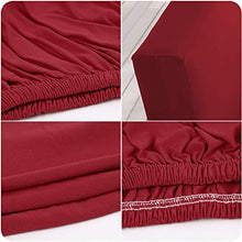 NIBESSER Copridivano Letto Senza Braccioli 3 Posti Fodera per Divano Clic Clac Pieghevole Elasticizzato Antimacchia per Soggiorno Camera da Letto(A-Rosso，Large)