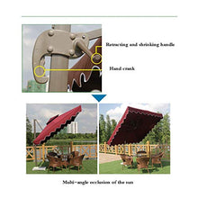 HUAQINEI Ombrello da Esterno/Ombrello in Alluminio Impermeabile Anti-Appeso con pendaglio,inclinazione Regolabile,con Base in Marmo,Stile Moderno