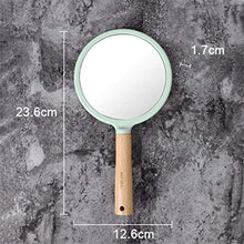 LBWARMB Trucco Specchio con luci 3-Pack tenuto in Mano di Bellezza di Trucco Specchio Rotondo Decorativi di Legno Specchietto con Maniglia Portatile Specchio