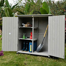 BESTSOON Armadietto da Esterno per Mobili da Giardino Outdoor Legno ricovero Attrezzi Governo di immagazzinaggio 2-Door Sun And Impermeabile Tilt Tetto for Balcone Giardino Patio