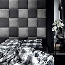 Isolbau Pannello da parete decorativo decorativo 3D da parete, cuscino da parete in tessuto, decorazione moderna e imbottita, per camera da letto, letto quadrato, 30 x 30 cm, K09