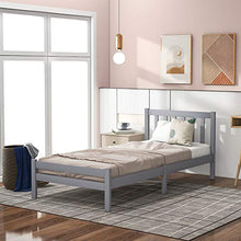 Struttura letto in legno, letto singolo, 90 x 190 cm, colore: grigio
