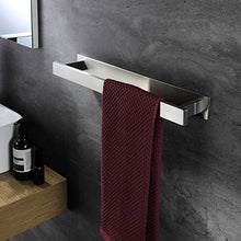 YIGII - Porta asciugamani da bagno, 40 cm, autoadesivo, senza fori, in acciaio INOX spazzolato