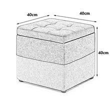 SHOP YJX Piedi Sgabello Scatola di immagazzinaggio Cubo Pouf Divano Sgabello Ottomano quadrato, Rivestimento in lino sfoderabile Sedile Imbottito Poggiapiedi per soggiorno Corridoio, 40x40x40cm, Marro