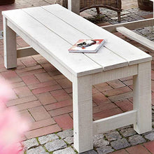 Pureday Panca Lordi in Legno di Acacia, Bianco-Tazy Grey, Lunghezza 165 cm