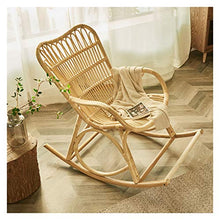 XinQing-Sedia a Dondolo Sedia a Dondolo a Dondolo in Rattan Sedia reclinabile Sedia Lazy Divano Sedia, Nordic, Adatto per Balcone Soggiorno Giardino