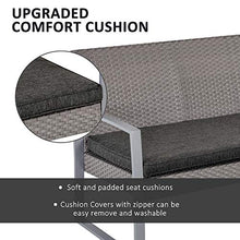 Outsunny Salotto da Giardino in Rattan, Set Mobili da Esterno con Divano da Giardino e Poltrona da Esterno, Grigio