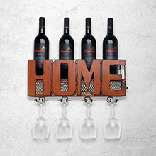 TOOARTS Portabottiglie da Parete, Supporto a Parete in Vetro con Supporto per Contenitore di stoccaggio in Sughero con 5 Zaini Porta Vino in Vetro portaoggetti