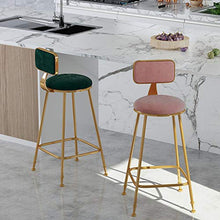 mobili Moderni Sgabello da Bar Moderno Sgabello Alto da Cucina per la Colazione con Schienale Rivestito in Velluto e poggiapiedi in Metallo e Base per la Colazione Bancone da Bar Cucina e sedie in v