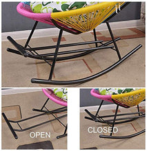 Sedia a dondolo reclinabile reclinabile in rattan nero Mobili da giardino con poggiapiedi e braccioli per bambini Asilo nido per adulti Lettini reclinabili Sedie a sdraio reclinabili per patio piscina