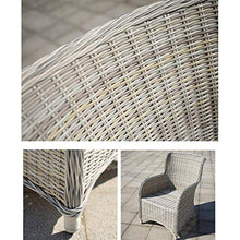 HLZY Tavolo in Vimini in Rattan mobili in Patio e Set Sedia, Patio Mobili da Giardino Tavolo da Giardino e sedie Set in Vetro Top Tavolino da caffè Patio Set per Giardino all'aperto a Bordo Piscina