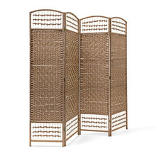 Relaxdays 10020068_126 Divisorio/Paravento, Legno, Naturale, 2x180x179 cm