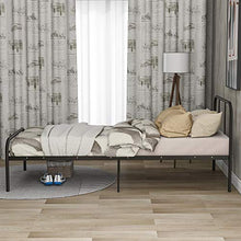 Joycelzen Letto singolo, 3ft Semplice Giroletto in metallo con Robusto Design per Bambini, Adolescenti, Adulti, 90 x 200 cm