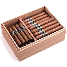 WangQ Scatola sigari - Scatola in Legno di Cedro con sigari in Legno massello di Legno di Acero Non Verniciato umidificato. può Contenere 50 Pezzi humidor (Color : A)