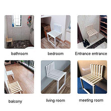 Folding Chairs Sedie Pieghevoli, sgabelli per Scarpe a Parete, sgabelli da Bagno, sgabelli da Doccia, sgabelli da Bagno in Legno massello, occupano Meno Spazio e Possono sopportare 150 kg