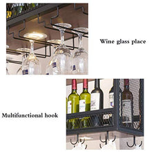 Wine Rack, Wine Rack soffitto Wine Rack Industriale 2-Tier Formato Calici Rack Altezza regolabile uva Coppe dell'organizzatore di immagazzinaggio for la cucina Bar Pub Rack, 120 centimetri (47.2in), 1