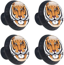 Vernice animale re tigre Pomelli per Porta Set di 4 Pomelli per Mobili Manopole per Cassetti Cucina Armadio Vetro